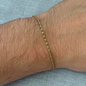 Classic gold paperclip thin chain